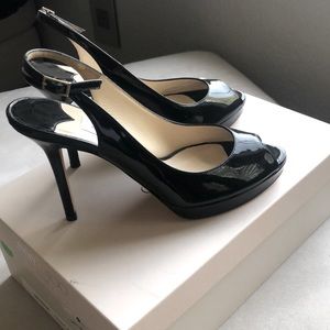 Brand new jimmy choo black patent slingback